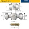 Brotima 3 Pack Keyed Alike Entry Door Knob and Deadbolt