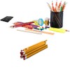 Emraw No 2 HB Wood Cased Pencils with Eraser Top,