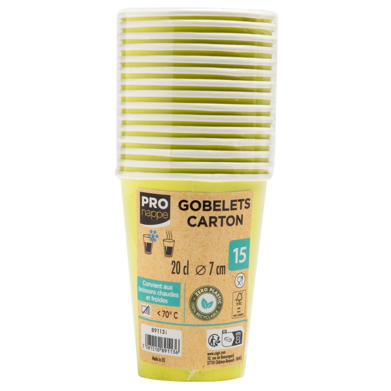 WHEN 21 Pro Tablecloth 89113i 15 Cups 20 cl Kiwi