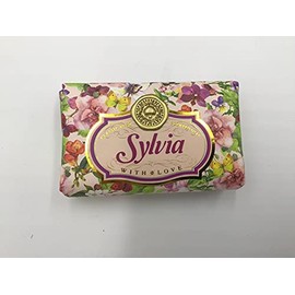 Sylvia - Gift Soap Bar For Her Birthday Rose Scent Mum Grandmother Cleanser Lather Present Girl