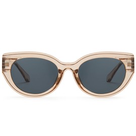 Cyxus Retro Cat Eye Sunglasses For Women Men Oval Thick Frame Vintage Shades UV400 Protection 1159 Brown