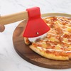 Pizza cutter in axe design, stainless steel and rust-proof, with
