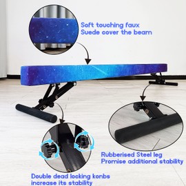 Seliyoo Adjustable Balance Beam,8FT gymnasitcs Beam, Balance Beam for Kids Ages 3-20,high and Lower Floor Beam,Gym Equipment for All Skills Practice at Home