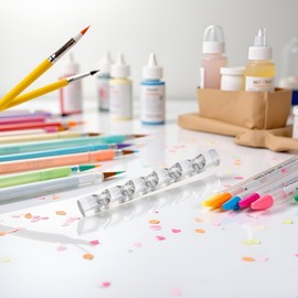 Silver Brush Holder Nail Art Acrylic Simple Transparent Pen Brush Stand Brush Rest Brush Rest for 5 Nail Pens Gel Nails Nail Tools Nail Supplies Stylish Useful Nail Art and Polish