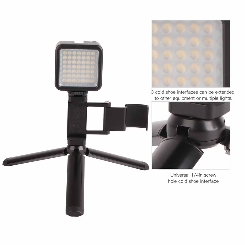 Mobile Phone Fill Light Tripod Extension Bracket Video for OSMO