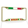 Metal Insert License Plate Frame Italian Italy Weatherproof Car Accessories