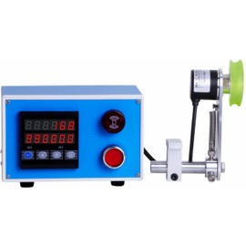 YMJOINMX Digital Length Meter Counter Measured in Feet Inches Meter Yard with U-shaped Measuring Wheel for Cable Fishing line Silk Thread Wire,400RPM Encoder, 2 Relay Output 110V-240V