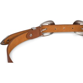 styleBREAKER 03010105 Women's Vintage Belt with Double Decorated Buckle in Western Style, B-Low Belt, Waist Belt, Can Be Shortened, Cognac