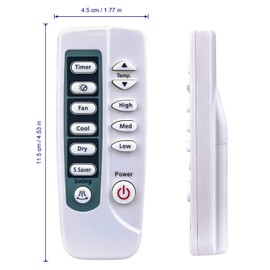 AULCMEET ARC-763 ARC-769 ARC-786 HA-15236 New Replace Remote Control fit for GE Air Conditioner ASQ08FL ASQ08FLS1 ASQ10 ASQ10AK ASQ10AKS1 ASQ10AL ASQ10ALS1 ASQ12 ASQ12AK ASQ12AKS1