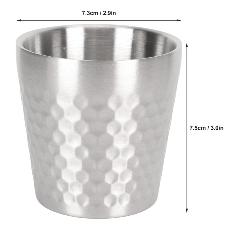 4pcs 304 Stainless Steel Cup Double Layer Insulated Thickened Cup