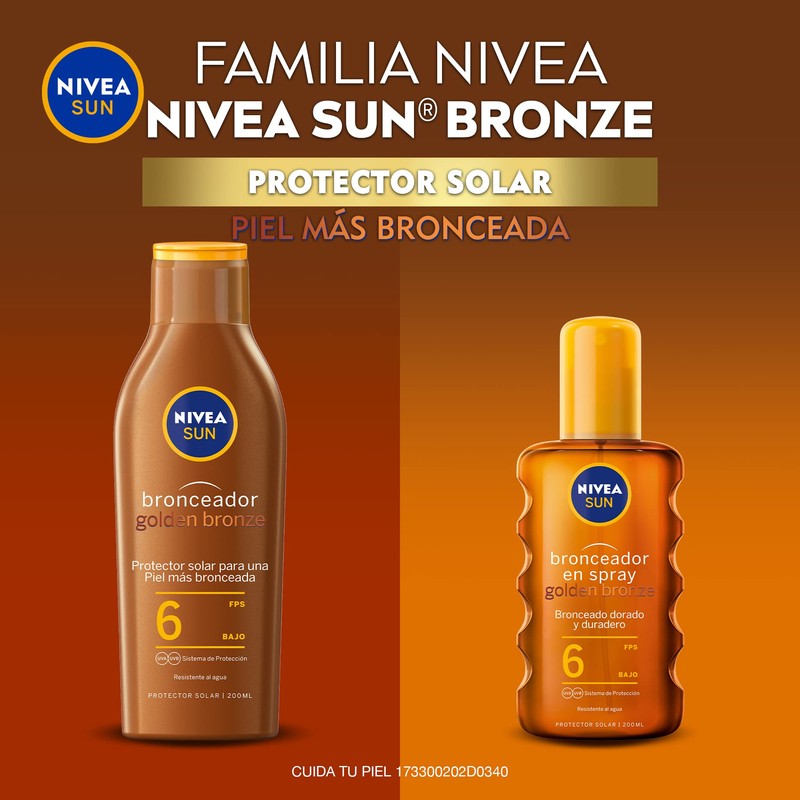 NIVEA SUN Aceite Bronceador Corporal (200 ml), Bronceador en Loción