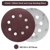 Qjaiune 25PCS 5 Inch Sanding Discs Hook and Loop 400