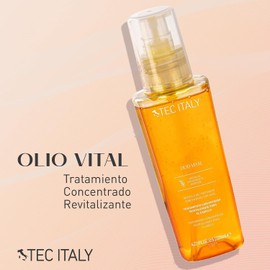 TEC ITALY Olio Vital Tratamiento Concentrado 125 ml – Revitalizante para Cabello Sobreprocesado, Restaura Humectación y Suavidad con Aceites Naturales