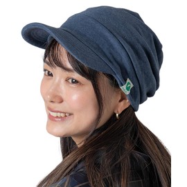 Nakota Sweats Newsboy Cap, Spring and Summer, Hat, A Hat That Can Be Worn Loosely In A Large Size That Creates A Proud, Attractive SilhouetteWith UV Protection and Small Face Effect, Men, Women, Large, Deep, indigo,