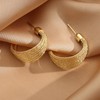 Chunky Gold Earrings for Women Trendy Gold Hoop Huggie Earrings