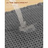 Homaxy Waffle Bath Mat Non Slip Boho Bathroom Mat -