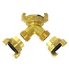 VARIOSAN Geka System 12470 Quick Coupling Y-Splitter Universal Brass Blank