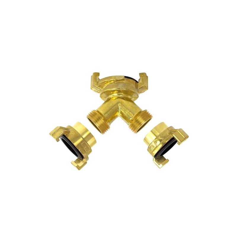 VARIOSAN Geka System 12470 Quick Coupling Y-Splitter Universal Brass Blank