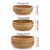 Sumnacon Set of 3 Round Rattan Fruit Baskets Serving Bread