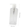 iplusmile Large Capacity Transparent Square Pump Bottle Empty Liquid Dispenser