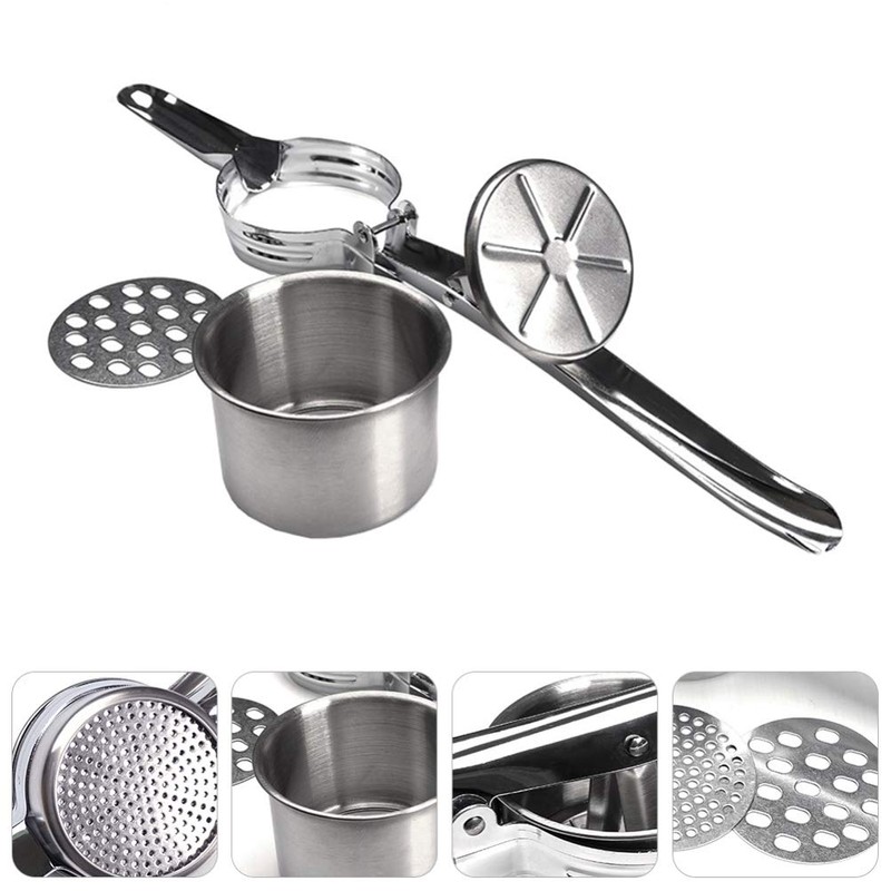 BESTOYARD Potato Masher Potato Ricer Stainless Steel Manual Squeezer Vegetable
