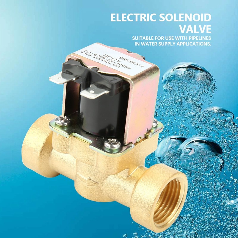 DC 12V Brass DN15 G1/2 Normal Closed Copper Body Water