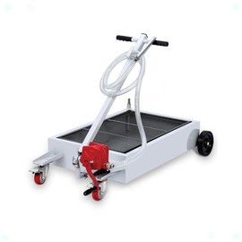 GARVEE 20 Gallon Electric Oil Drain Pan with 110V Pump & 8 Ft Hose, Low Profile & T Folding Handle Oil Drain Cart for Truck Cars SUVs - Color: Hand Pump - 15 Gal