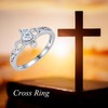 VENACOLY Cross Ring Sterling Silver Faith Ring Religious Mother's Day