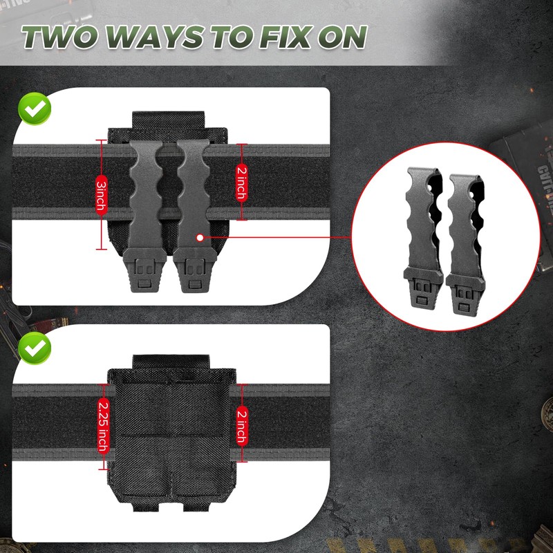 Molle Handcuff Pouch, Handcuff Case for Duty Belt/Tactical Vest, Handcuff