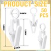 Beeveer 50 Pcs RV Awning Light Clips White Curtain Hooks