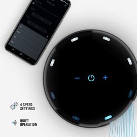 Vornado ATOM 2W AE Oscillating Tower Fan with Wall Mount, Alexa Enabled,Black