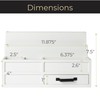 BLU MONACO White Desktop Organizer with Drawer – Paper Wood
