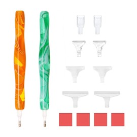BTtime Diamond Painting Pen Set of 2 Resin Diamond Painting Tools Diamond Painting Tools Multifunctional DIY Embroidery Diamond Drill Pen Accessory Tool