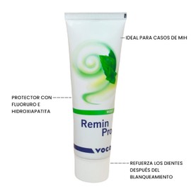 Voco Remin Pro - Pasta dental remineralizante con formula unica de flúor, hidroxiapatita y xilitol, 40 gramos (Menta)