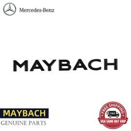 lite.brite MAYBACH Letter Gloss Black Side Rear Trunk Logo Emblem Deco For Benz GLS S-Class