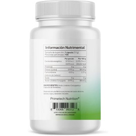 CLA Ácido Linoleico Conjugado – 100 Cápsulas de Alta Pureza Natural | Suplemento Alimenticio para Energía, Metabolismo y Control de Peso | PRIMETECH NUTRITION 