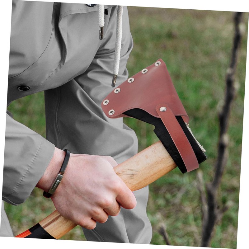 KONTONTY Hatchet Sheath Leather Cover Durable Axe Protector for Outdoor