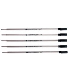 5 - Ballpoint Pen Refills for S.T. DUPONT Pens - Black Medium Point - New