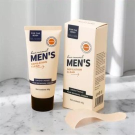 남자 브라질리언 왁싱 제모 크림 저자극 제모 패드 제모제 60g Men's Brazilian Waxing Depilatory Cream Low Irritation Depilatory Pad Hair Remover 60g [One]