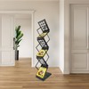 PUJIANG Folding Literature Rack, 6 Pockets Metal Brochure Holder Stand
