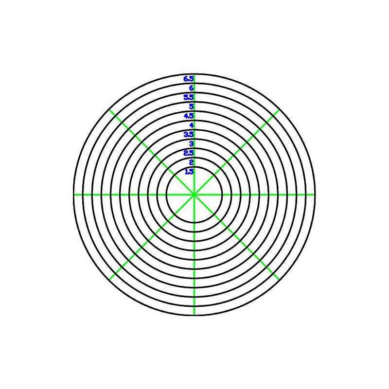 Quilter's Rule Nested Circles Template SET of 11 Nested Rings:
