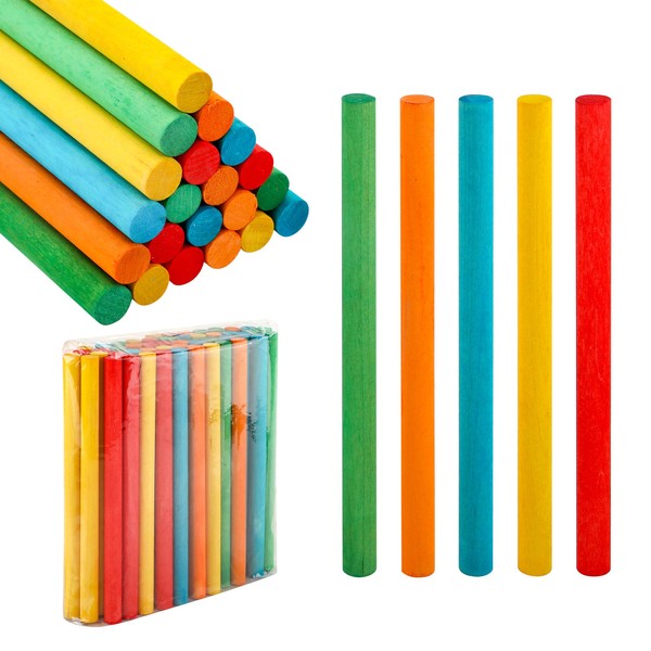KEJJNYER 50 Pack Rhythm Sticks, 8 Inch Wooden Rhythm Stick