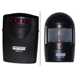 A9-NEW IN BLACK WIRELESS WEATHERPROOF GARDEN,DRIVEWAY,GARAGE,OUTBUILDING BURGLAR VISUAL ALERT LED ALARM