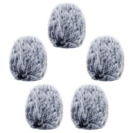 Cubilux Furry Windscreen for Game Headset, Muff Windshield Windjammer Deadcat,Wind Muff & Dead Cat for Headset, 5-Pack