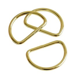 Nippon Chuko D Ring S22-107 Width 1.2 inches (30 mm), Pack of 10, Gold