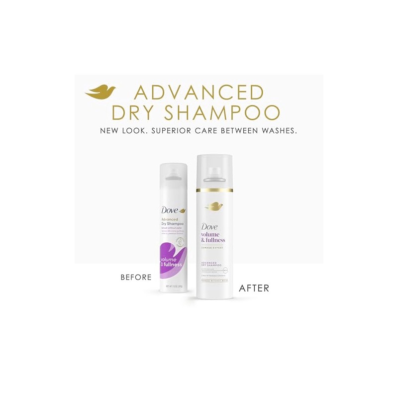 Dove Dry Shampoo Spray, Volume & Fullness, Absorbs Oil to