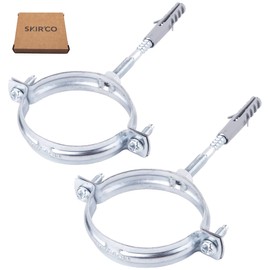 SKIR'CO Pipe Brackets for Diameter 75-80 mm Pipes, Clamps, Pipe Supports for Wall and Ceiling Mounting (Pack of 2)
