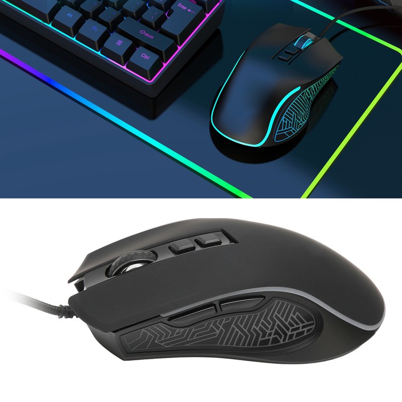 Gaming Mouse USB2.0 4 Adjustable DPI RGB Backlit Ergonomic Design