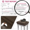BUYUE 4 pcs Vanity Stool Bench Covers, Luxury Crease-Resistant Jacquard