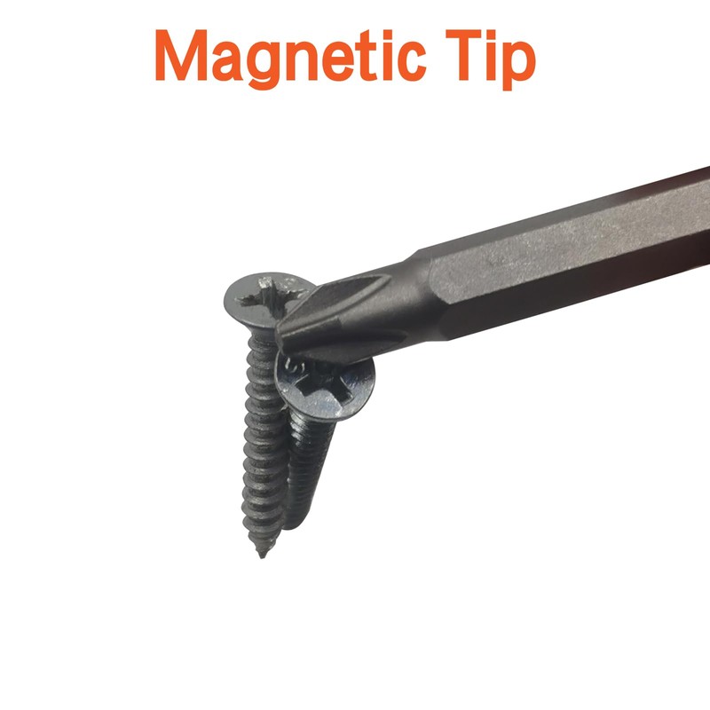 6Pcs 50mm JIS Screwdriver Bit Set with Magnetic Tip,1/4 Hex